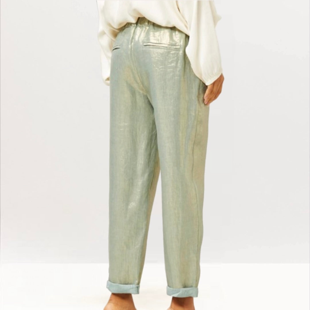Pantalon carrot Lurex