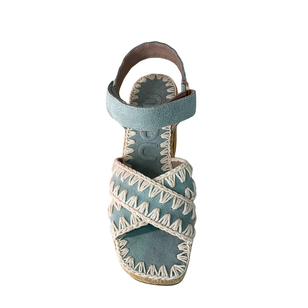 MOU - RAFFIA CRISS CROSS PLATFORM