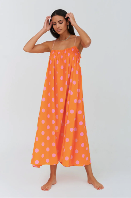 Pitusa POLKA DOT MIDI DRESS