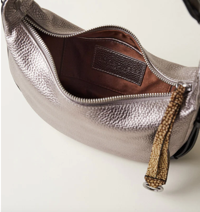 HOBO OYSTER SMALL - ACIER/NOIR - BORBONESE