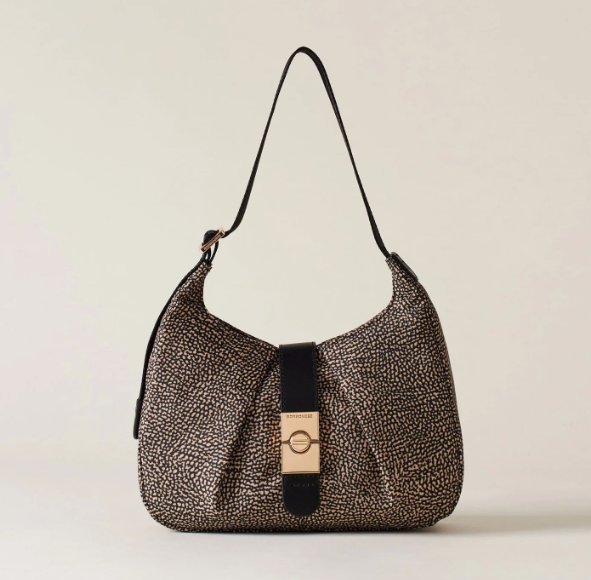 BORBONESE - HOBO CORTINA SMALL OP NATURAL