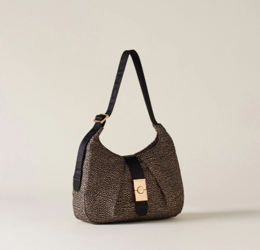 BORBONESE - HOBO CORTINA SMALL OP NATURAL