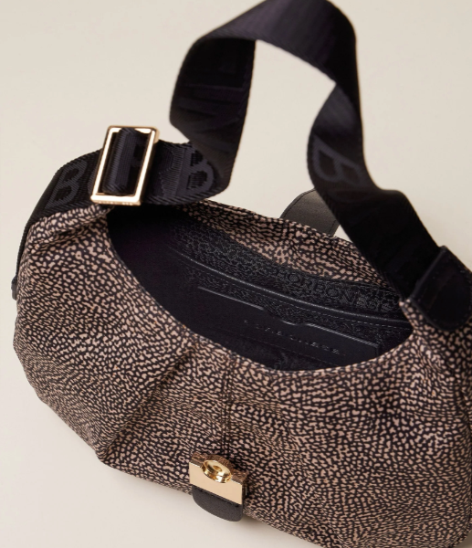 BORBONESE - HOBO CORTINA SMALL OP NATURAL