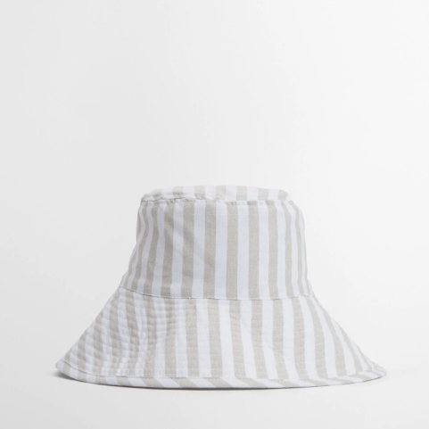MILLIE BUCKET HEAT LIGHT SAND STRIPE - Barbour