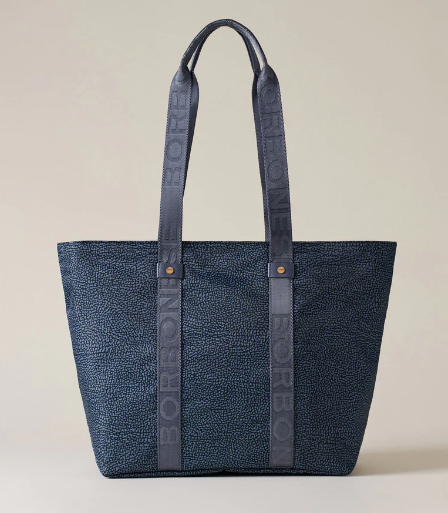 BORBONESE - ECO LINE SHOPPER MEDIUM BLEU