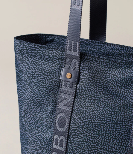 BORBONESE - ECO LINE SHOPPER MEDIUM BLEU