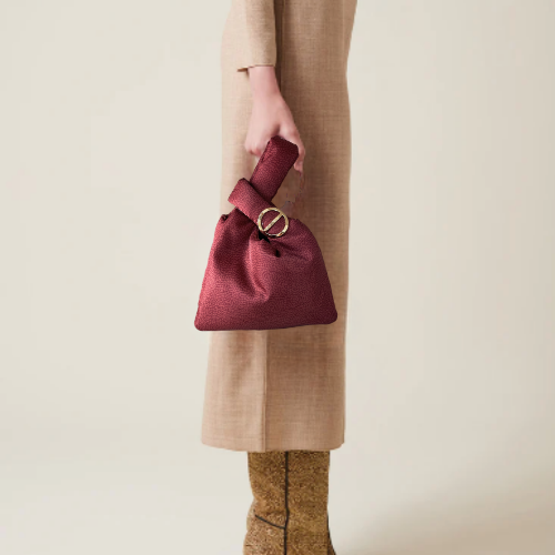 BORBONESE -  TWINNIE MINI BAG MERLOT