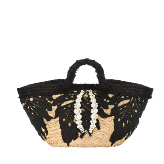 Sac de Plage avec broderie noire