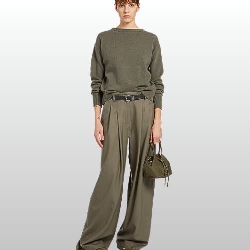 PANTALON PALAZZO OLIVE