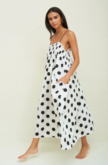 Pitusa POLKA DOT MIDI DRESS