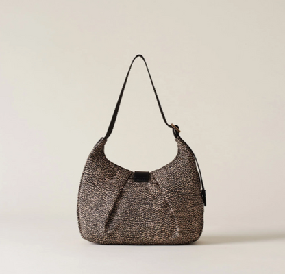 BORBONESE - HOBO CORTINA SMALL OP NATURAL